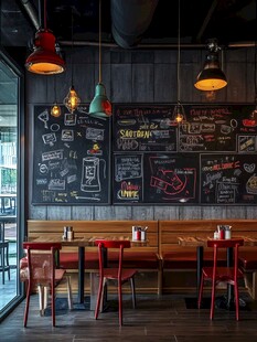 时尚简约风餐厅内部景致