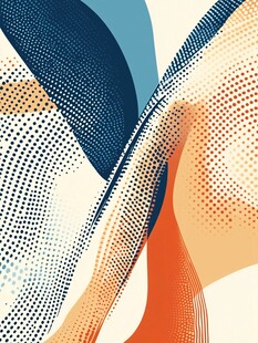 动感波点渐变抽象艺术图案