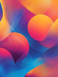 炫彩渐变几何抽象艺术背景