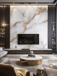 现代奢华大理石客厅背景墙
