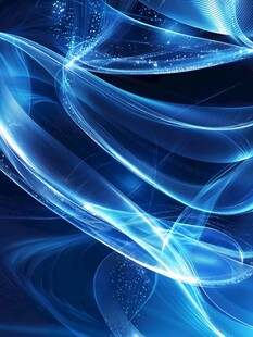 梦幻蓝色动感光线背景图