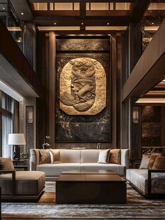 中式奢华客厅室内装饰展示