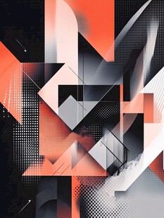 几何抽象艺术背景图案