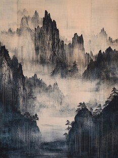 水墨山水间 云雾绕奇峰