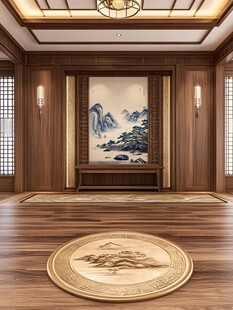 中式典雅客厅玄关展示