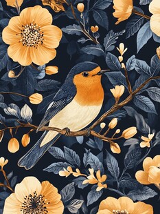 花鸟绘景 雅致自然风情