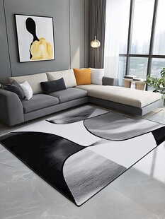 现代简约风客厅地毯装饰