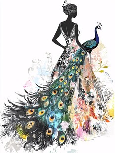 孔雀佳人 梦幻礼服与绮丽尾羽