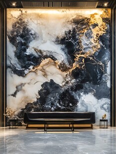 奢华大理石背景墙室内景