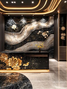 奢华大理石玄关装饰设计