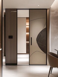 现代简约风滑动玻璃门设计