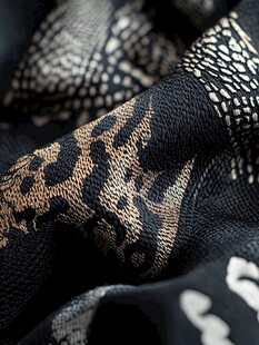 豹纹纹理织物细节特写