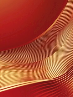 红色金色动感线条背景图