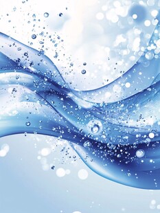 蓝色动感水波背景图