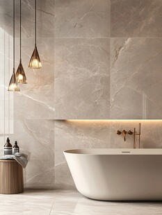 现代简约风大理石浴室一角