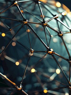 科技感网络结构微观图景