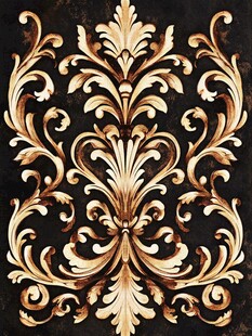 复古金色华丽花纹图案