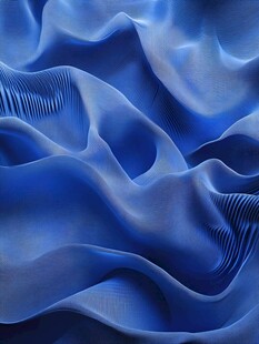 蓝色动感波纹抽象背景图