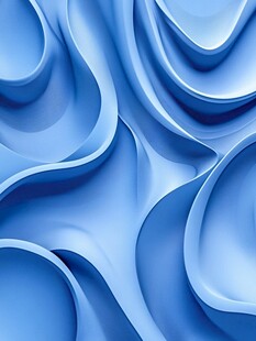 蓝色流动波纹抽象背景图
