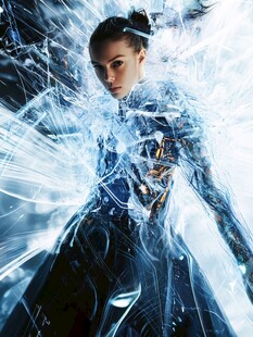 未来女战士的科技幻想世界