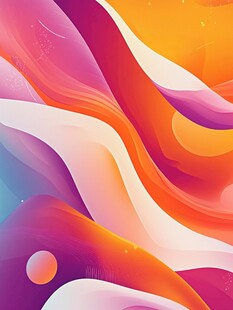 梦幻多彩流体艺术背景图