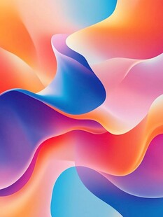 绚丽多彩流体抽象背景图