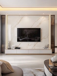 现代简约大理石电视背景墙
