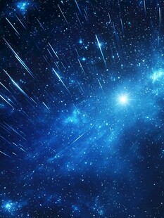 梦幻蓝色流星星空背景
