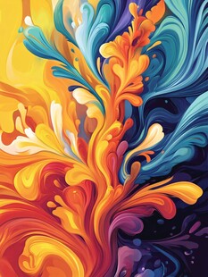 绚丽色彩流体艺术图案