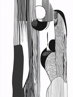 抽象线条构成的艺术图像