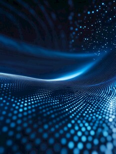 蓝色科技感粒子流动背景