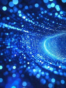 蓝色科技粒子动感背景图