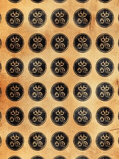 复古圆形花纹图案背景