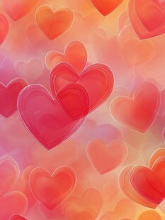 浪漫爱心梦幻背景图