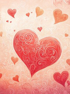 浪漫爱心背景图