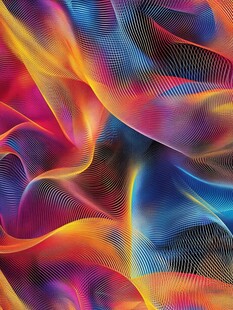 绚丽多彩流动线条背景图