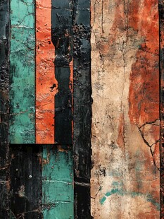 复古斑驳的多彩木板纹理