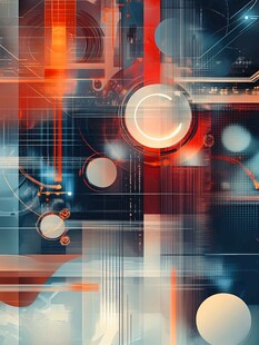 科技感抽象几何图案背景