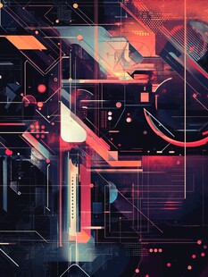 未来科技风抽象几何图案