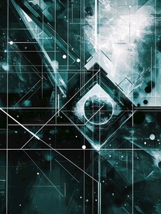 科技感几何抽象艺术画面