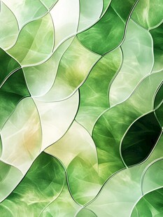 绿色抽象波纹纹理背景图