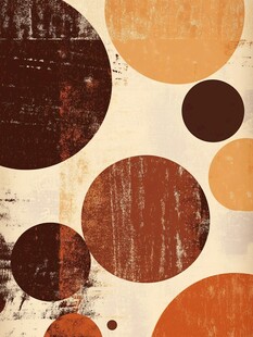 复古风圆形图案背景图