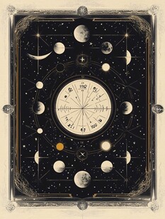 月相时钟图 星夜月相奥秘