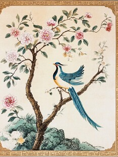 花鸟图中式传统绘画意境