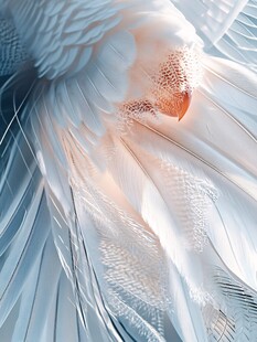 白鸽羽翼细节特写