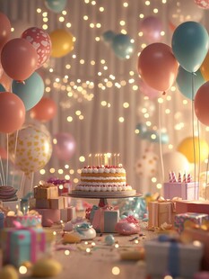 梦幻生日派对场景布置