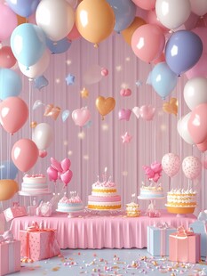 梦幻生日派对场景布置