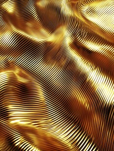 金色波纹质感抽象背景图