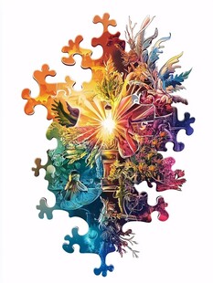 拼图中的奇幻多彩世界