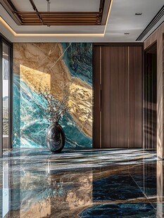 现代奢华风玄关装饰展示